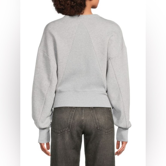 rag & bone Sweaters - rag & bone Vintage Terry Cropped Sweatshirt Womens XS Heather Grey $195